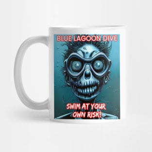 Blue Lagoon Monster Zombie Dive Mug